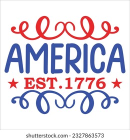 4th July shirt design Print template happy independence day American typography design.