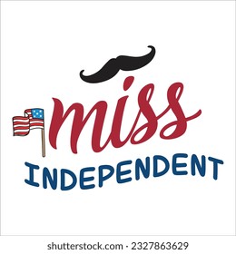 4th July shirt design Print template happy independence day American typography design.