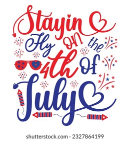 4th July shirt design Print template happy independence day American typography design.