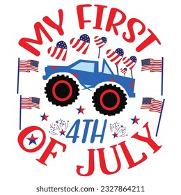 4th July shirt design Print template happy independence day American typography design.