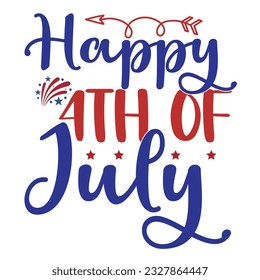 4th July shirt design Print template happy independence day American typography design.