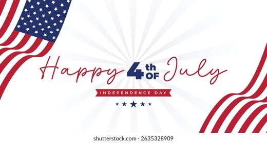 4th of July social media cover web banner | United States Independence Day banner | Fourth of July
