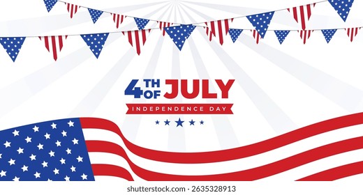 4th of July social media cover web banner | United States Independence Day banner | Fourth of July