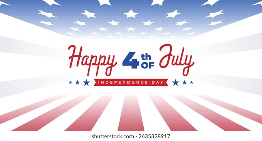 4th of July social media cover web banner | United States Independence Day banner | Fourth of July
