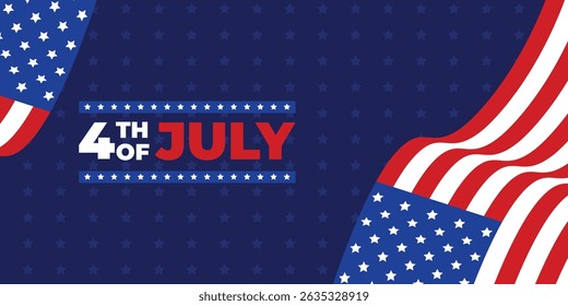 4th of July social media cover web banner | United States Independence Day banner | Fourth of July