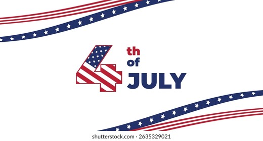 4th of July social media cover web banner | United States Independence Day banner | Fourth of July