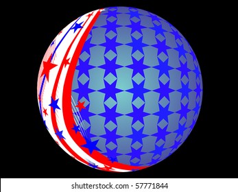 4th July sphere - vector