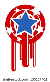 4th of july star design vector