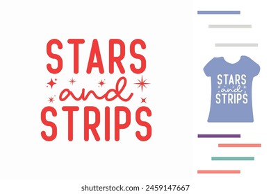 4th of July star and strips t shirt design