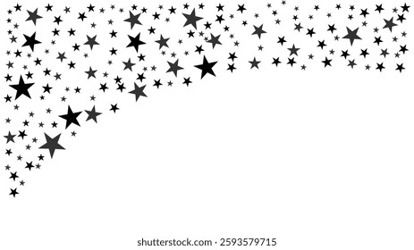 
4th of July stardust scatter background upper black