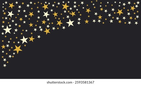 4th of July stardust scatter background upper black yellow
