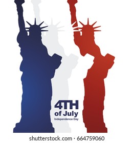 4th July Statue of Liberty abstract background