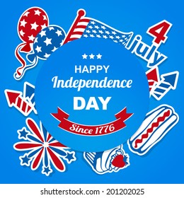 4th july stickers bacground