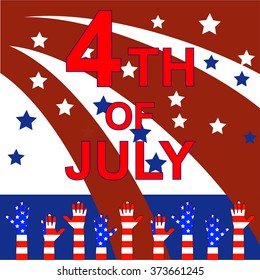 4th of July. stylish american independence day design
