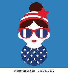         4th of July sublimation vector illustration.
