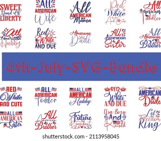 4. Juli SVG Paket.4 Juli T-Shirt Design SVG Paket.
