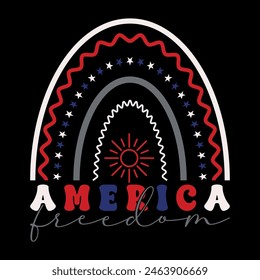 4th of July t shirt design 4th July USA independent day typography t shirt design America freedom design