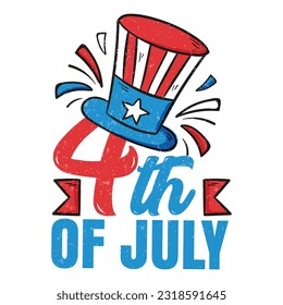 4th of july theme, slogan graphics, and illustrations with patches for t-shirts and other uses.