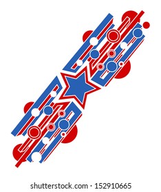 4th of july themed design banner