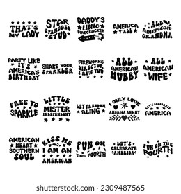 4th of July T-Shirt Design Bundle 