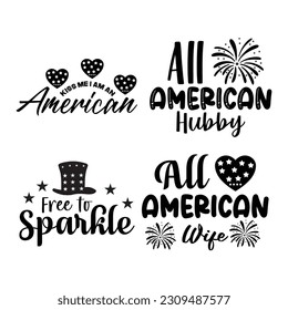 4th of July T-Shirt Design Bundle 