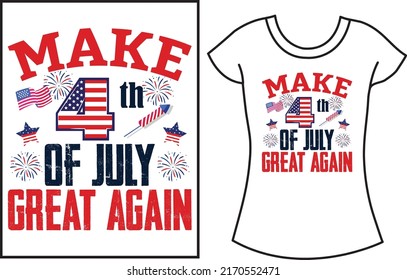 4th of July t-shirt design. Fourth July t-shirt for the gift.