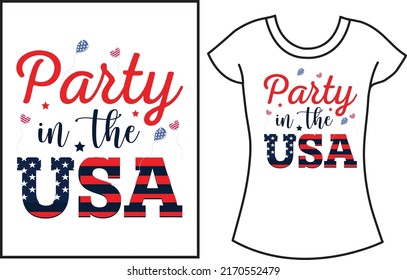 4th of July t-shirt design. Fourth July t-shirt for the gift.