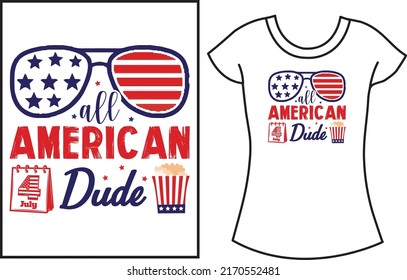 4th of July t-shirt design. Fourth July t-shirt for the gift.