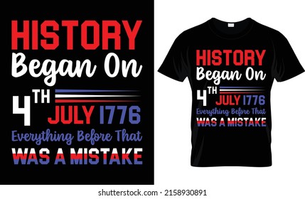 4th Of July T-shirt Design - Happy Independence Day America T-shirt Design