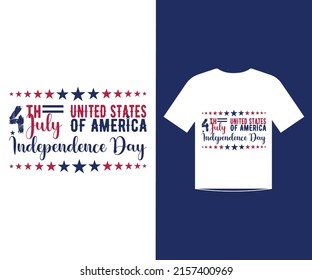  4th July t-shirt design template vector for happy independence day