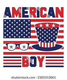 4th Of July T-Shirt Design, 4th Of July Typography Designs For Clothing And Accessories.