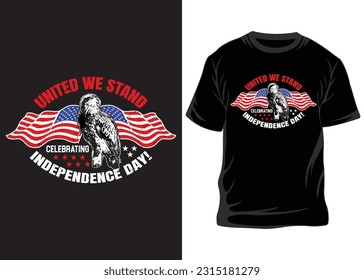 4th of July " T-shirt design, USA t-shirt design, independence t-shirt design, USA Black t shirt Template, 4th July tee shirt design, USA flag vintage T shirt.