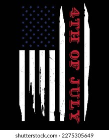 4th of July t-shirt design use flag vector illustration independence day t-shirt design