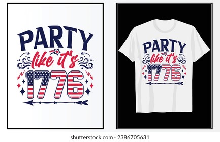 4th of July T-shirt Vector Design