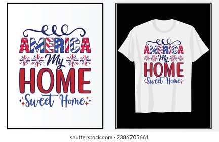 4th of July T-shirt Vector Design
