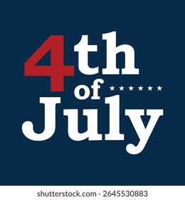 4th of July Typography Design