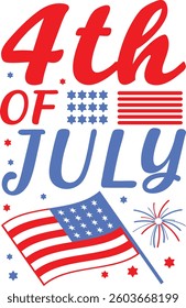 4th july typography design for sublimation