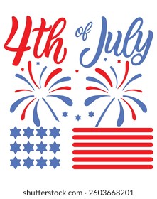 4th july typography design for sublimation