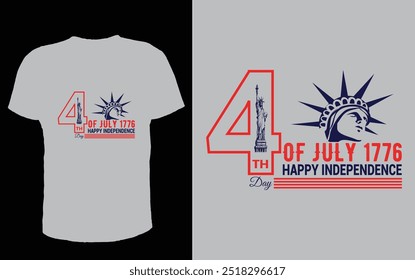 4 de julio Tipografía Diseño de camisetas 