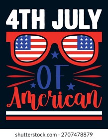 4th of July typography t-shirt design