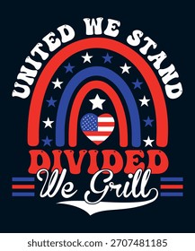  4th of July typography t-shirt design