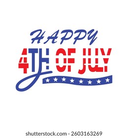 4th July Typography Vector Illustration and Calligraphy Text Design | Independence Day Graphics