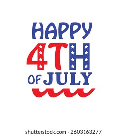4th of July Typography Vector Illustration and Calligraphy | Independence Day T-Shirt Design