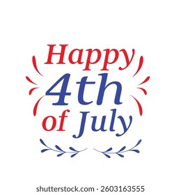 4th July Typography Vector Illustration and Calligraphy Text Design | Independence Day Graphics