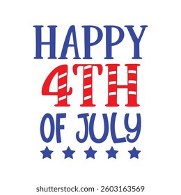 4th July Typography Vector Illustration and Calligraphy Text Design | Independence Day Graphics
