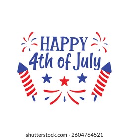 4th of July Typography Vector Illustration and Calligraphy | Independence Day T-Shirt Design