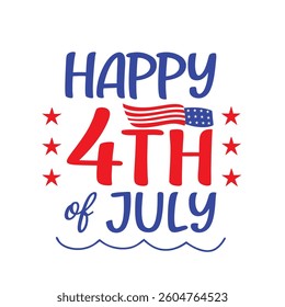 4th July Typography Vector Illustration and Calligraphy | Independence Day T-Shirt Design
