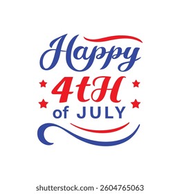 4th July Typography Vector Illustration and Calligraphy Text Design | Independence Day Graphics