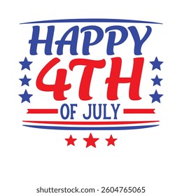 4th July Typography Vector Illustration and Calligraphy Text Design | Independence Day Graphics