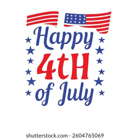 4th July Typography Vector Illustration and Calligraphy | Independence Day T-Shirt Design
